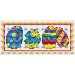 Easter eggs free cross stitch chart