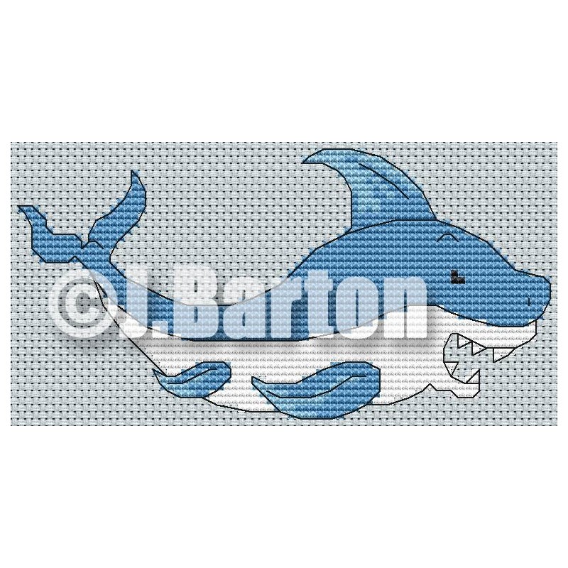 Shark (cross stitch chart download)