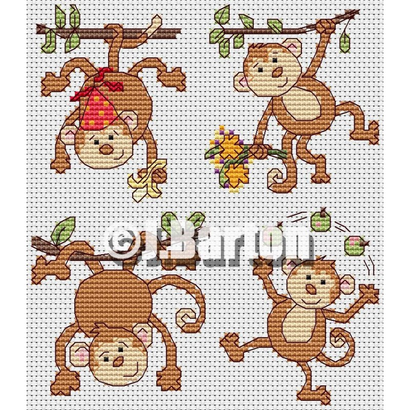 Monkey business (cross stitch chart download)