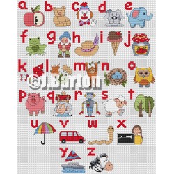 Kids alphabet (cross stitch chart download)