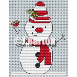 Snowman cross stitch chart