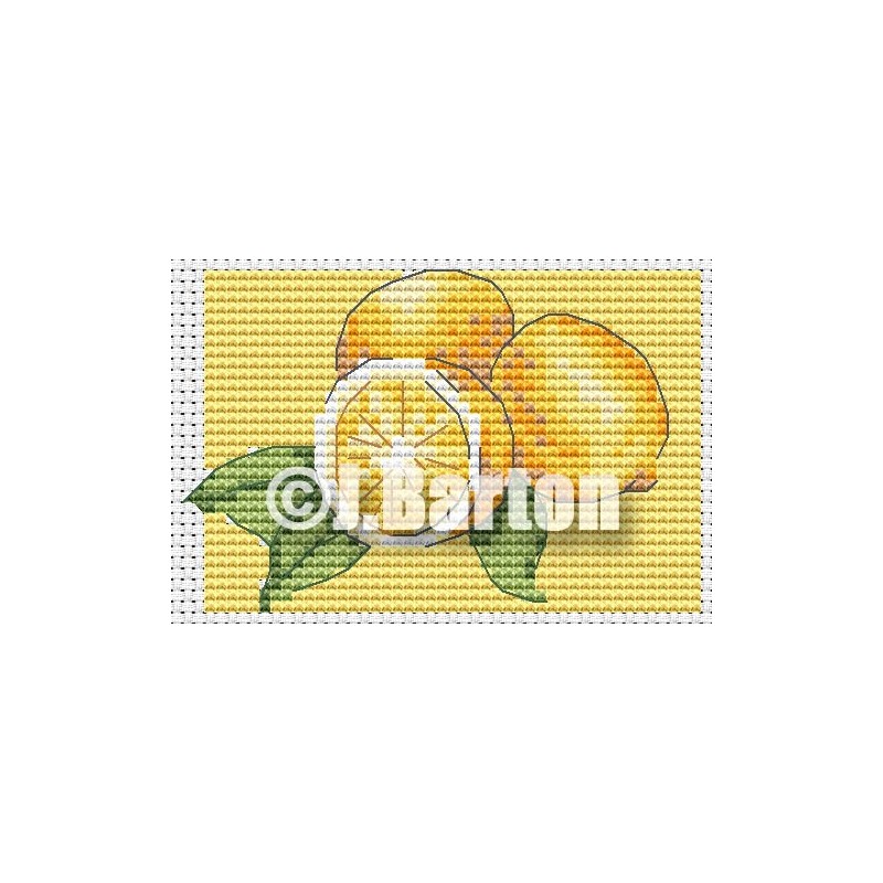 Lemons cross stitch chart