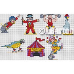 Circus collection cross stitch chart