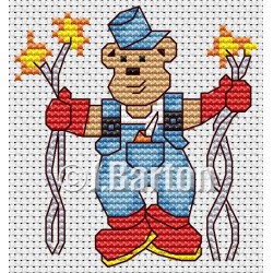 Electrician ted cross stitch chart