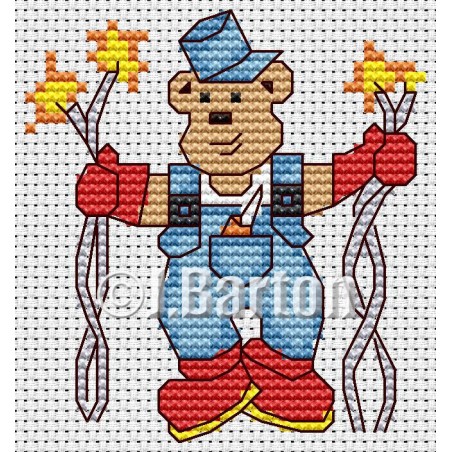 Electrician ted cross stitch chart