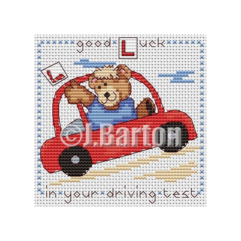 Good luck in your driving test cross stitch chart