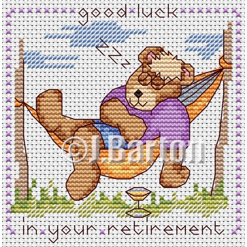 Good luck in your retirement cross stitch chart