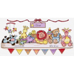 Nursery sampler (cross stitch chart download)