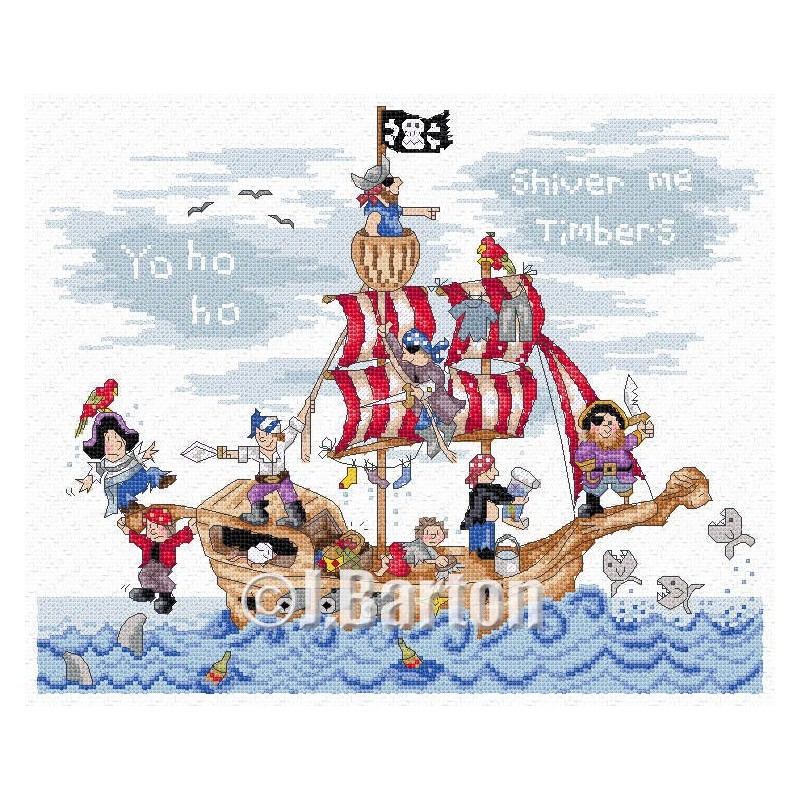 Pirates Ship (cross stitch chart download)