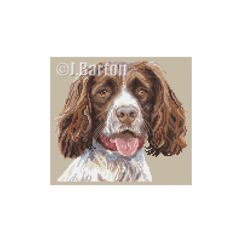 Springer spaniel cross stitch chart