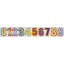 Circus numbers cross stitch chart