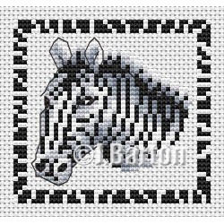 Zebra cross stitch chart