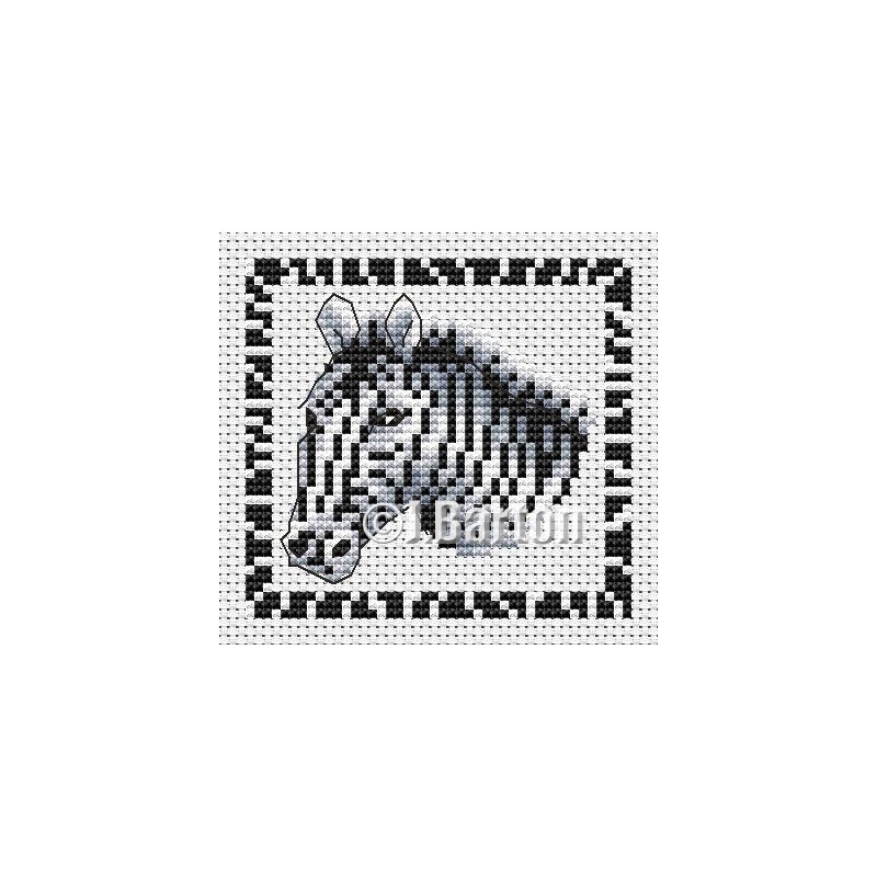 Zebra cross stitch chart