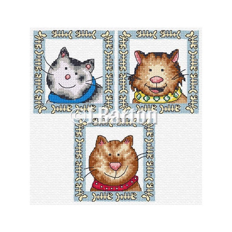 Fun cats cross stitch chart