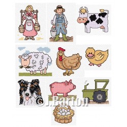 On the farm cross stitch chart