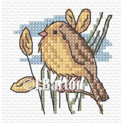 Garden warbler cross stitch chart