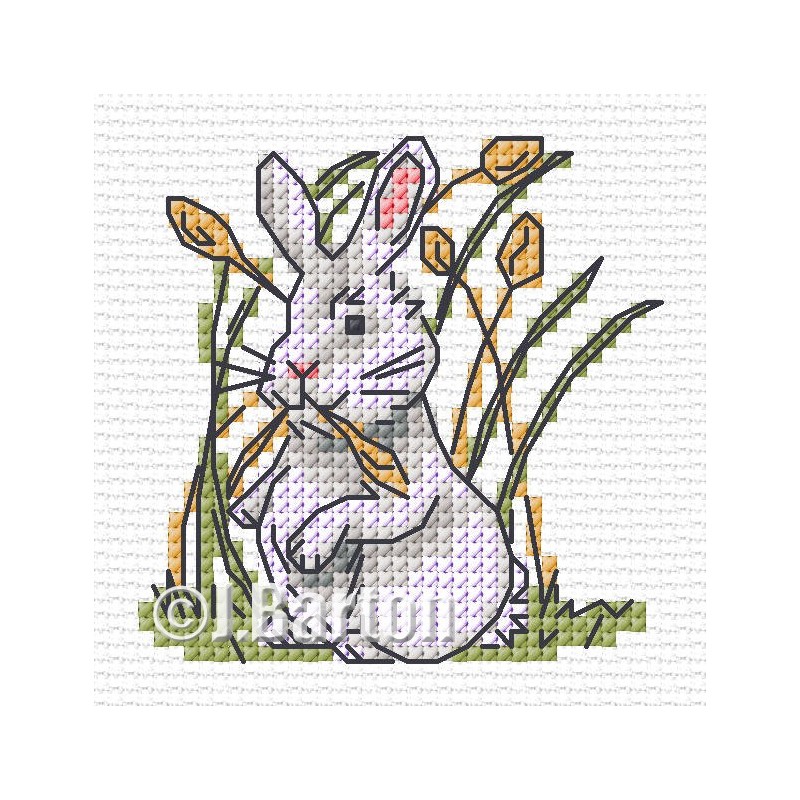 Rabbit cross stitch chart