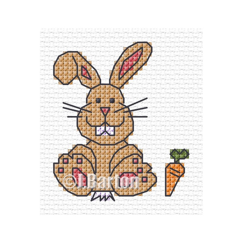 Bunny cross stitch chart