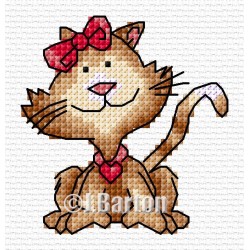 Pretty cat cross stitch chart