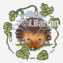 Hedgehog cross stitch chart