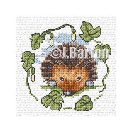 Hedgehog cross stitch chart