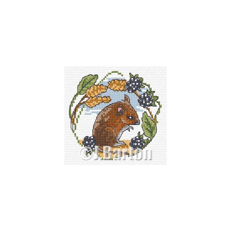 Field mouse cross stitch chart