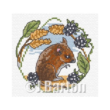 Field mouse cross stitch chart