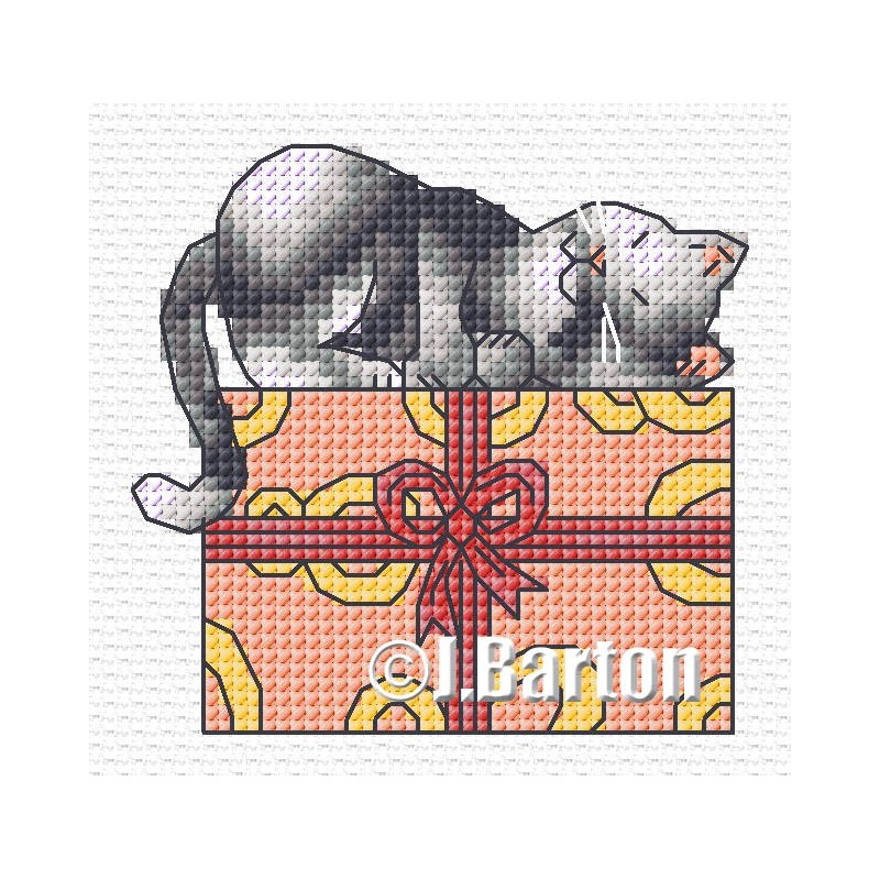 Cat nap cross stitch chart