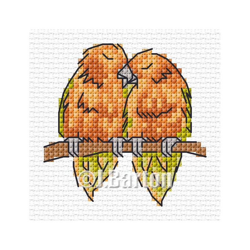 Love birds cross stitch chart