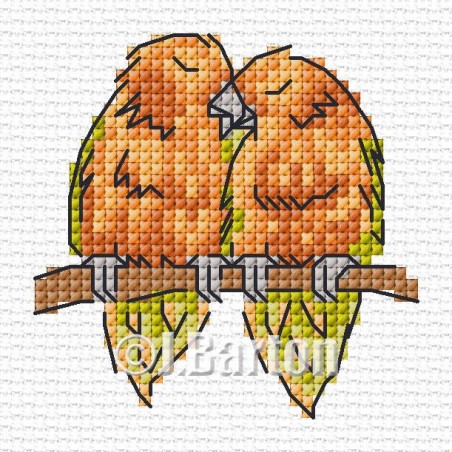 Love birds cross stitch chart