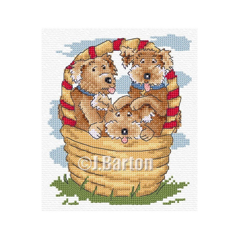 Puppies cross stitch chart