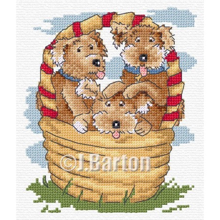 Puppies cross stitch chart