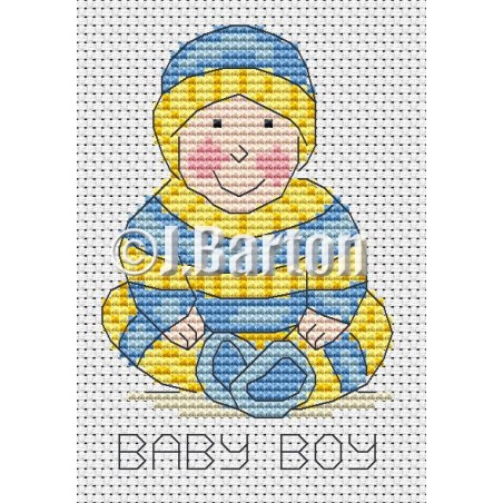 Baby boy cross stitch chart