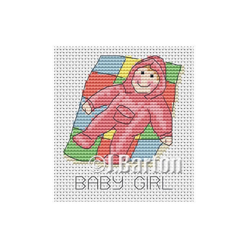 Baby girl cross stitch chart