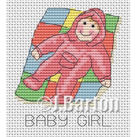 Baby girl cross stitch chart