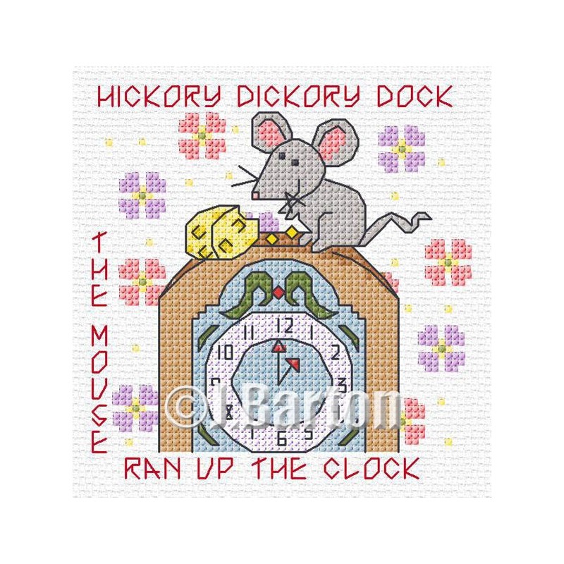 Hickory dickory dock cross stitch chart