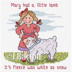 Mary had a little lamb cross stitch chart