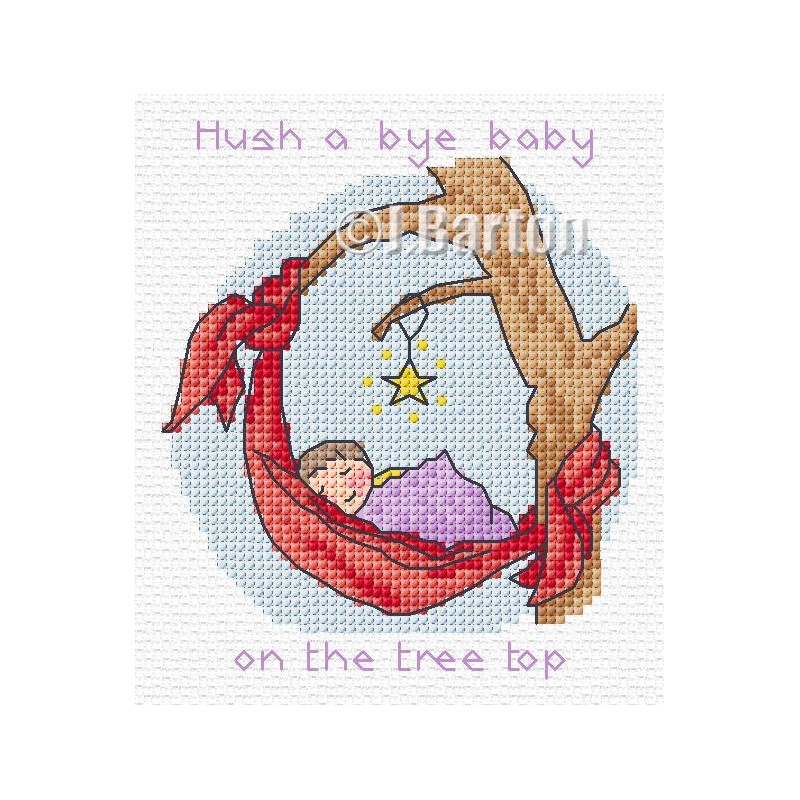 Hush a bye baby cross stitch chart