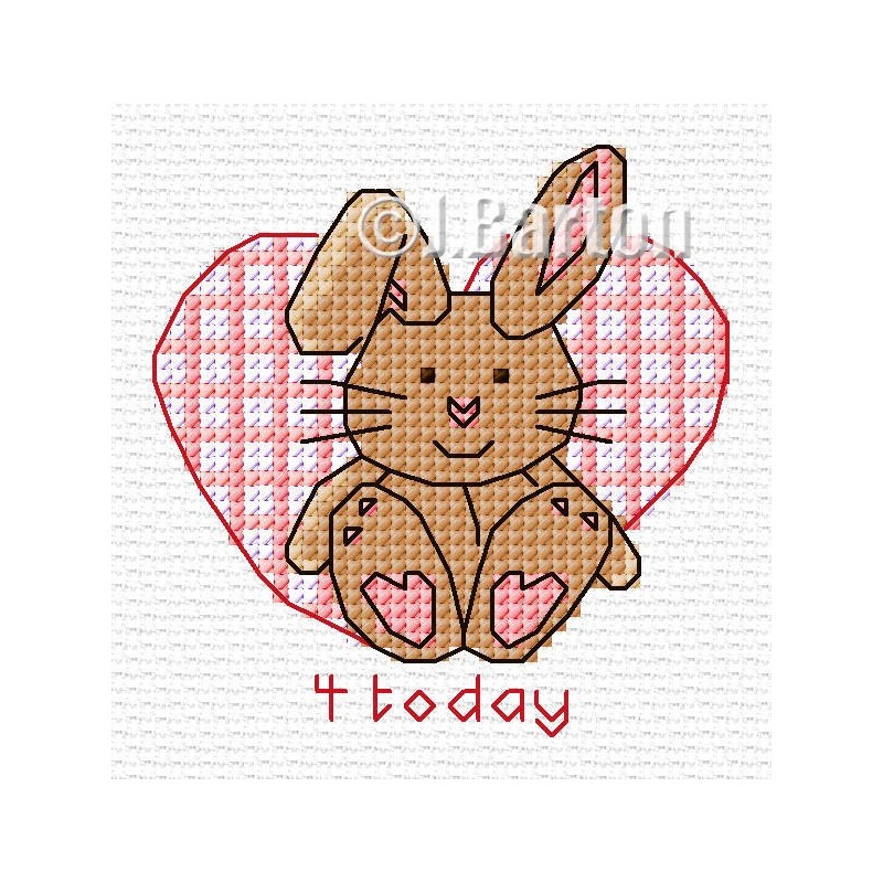 Girls rabbit cross stitch chart