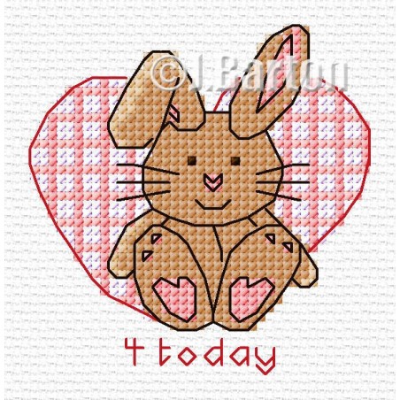 Girls rabbit cross stitch chart