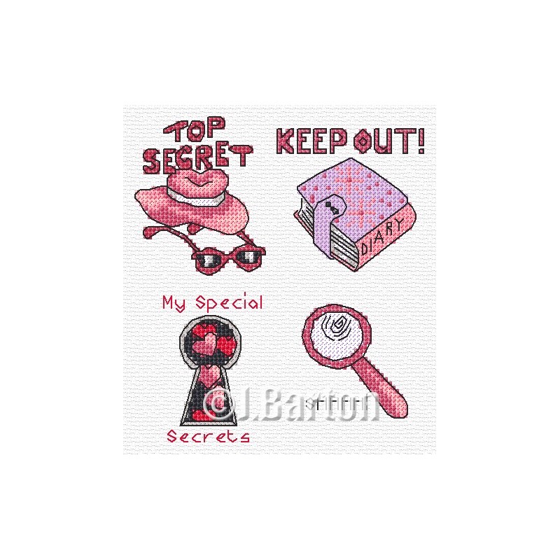Top secret girl! Cross stitch chart Top secret girl! Cross stitch chart