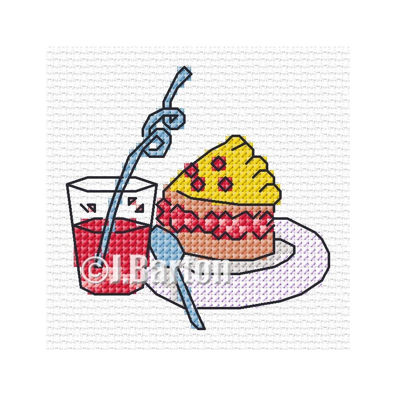 Party food cross stitch chart