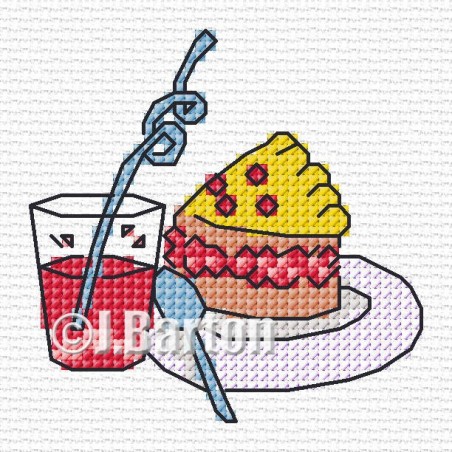 Party food cross stitch chart