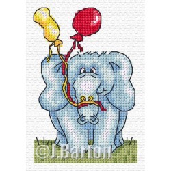 Party elephant cross stitch chart