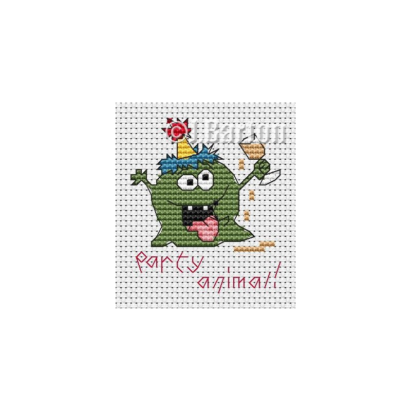 Party animal cross stitch chart