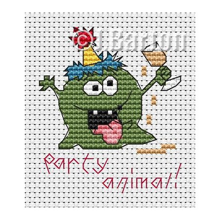 Party animal cross stitch chart