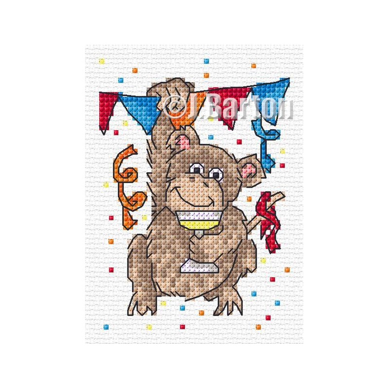 Monkeying around cross stitch chart