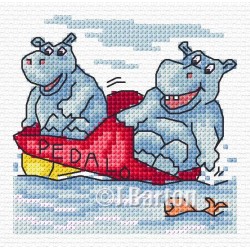 Hippo pedalo (cross stitch...