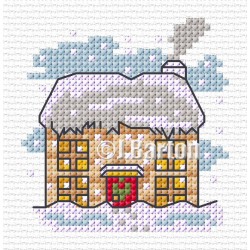 Snowy house (cross stitch...