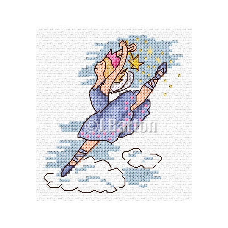 ballet dancing fairy cross stitch chart